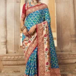 Maroon Banarasi Silk Saree with Golden Zari Work