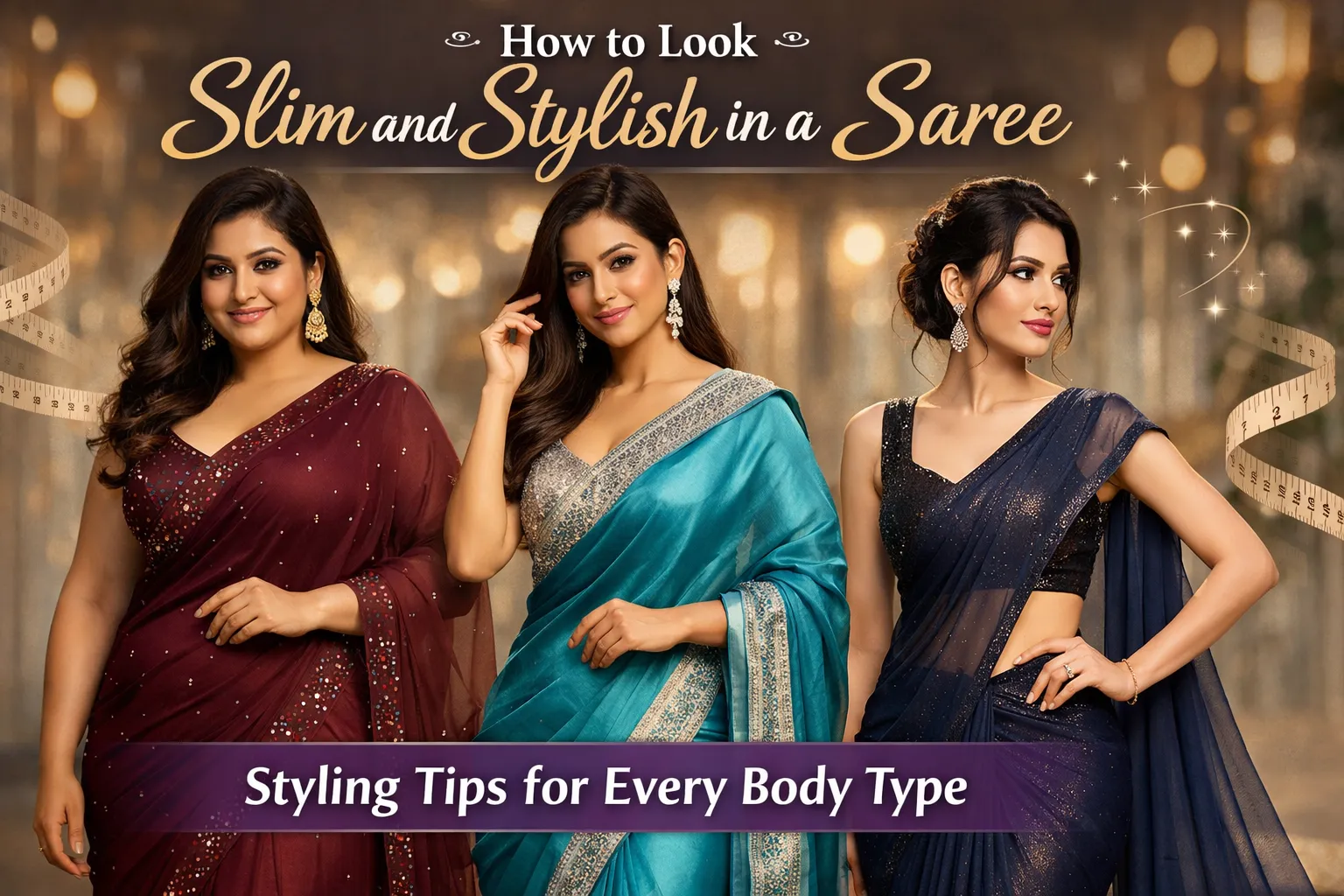 How to Look Slim and Stylish in a Saree